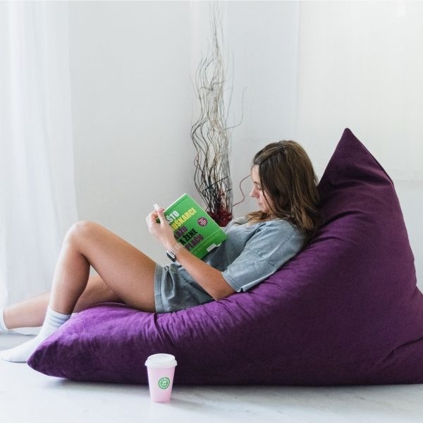 Large Triangle Beanbag fitted for adult