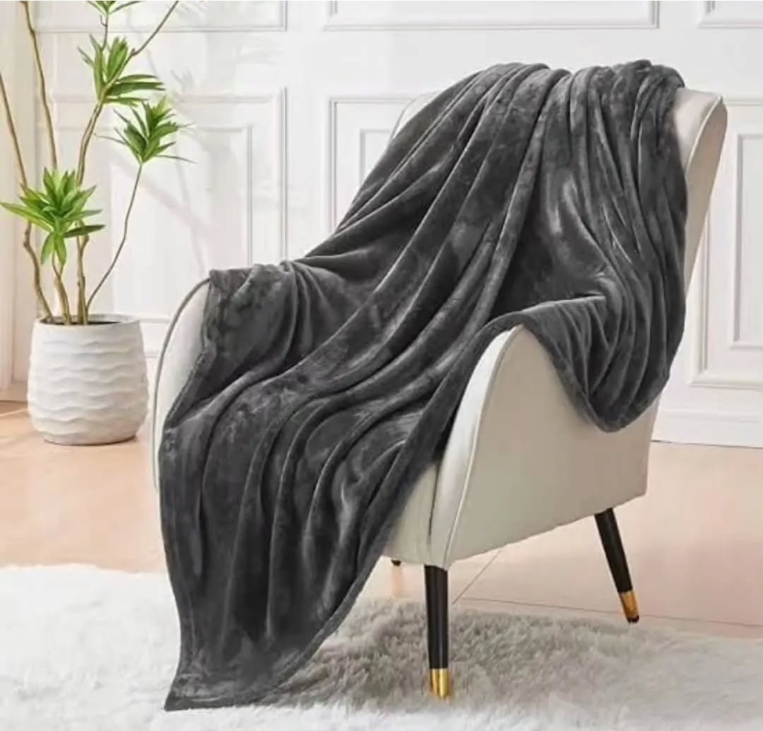 Grey Fur Blanket